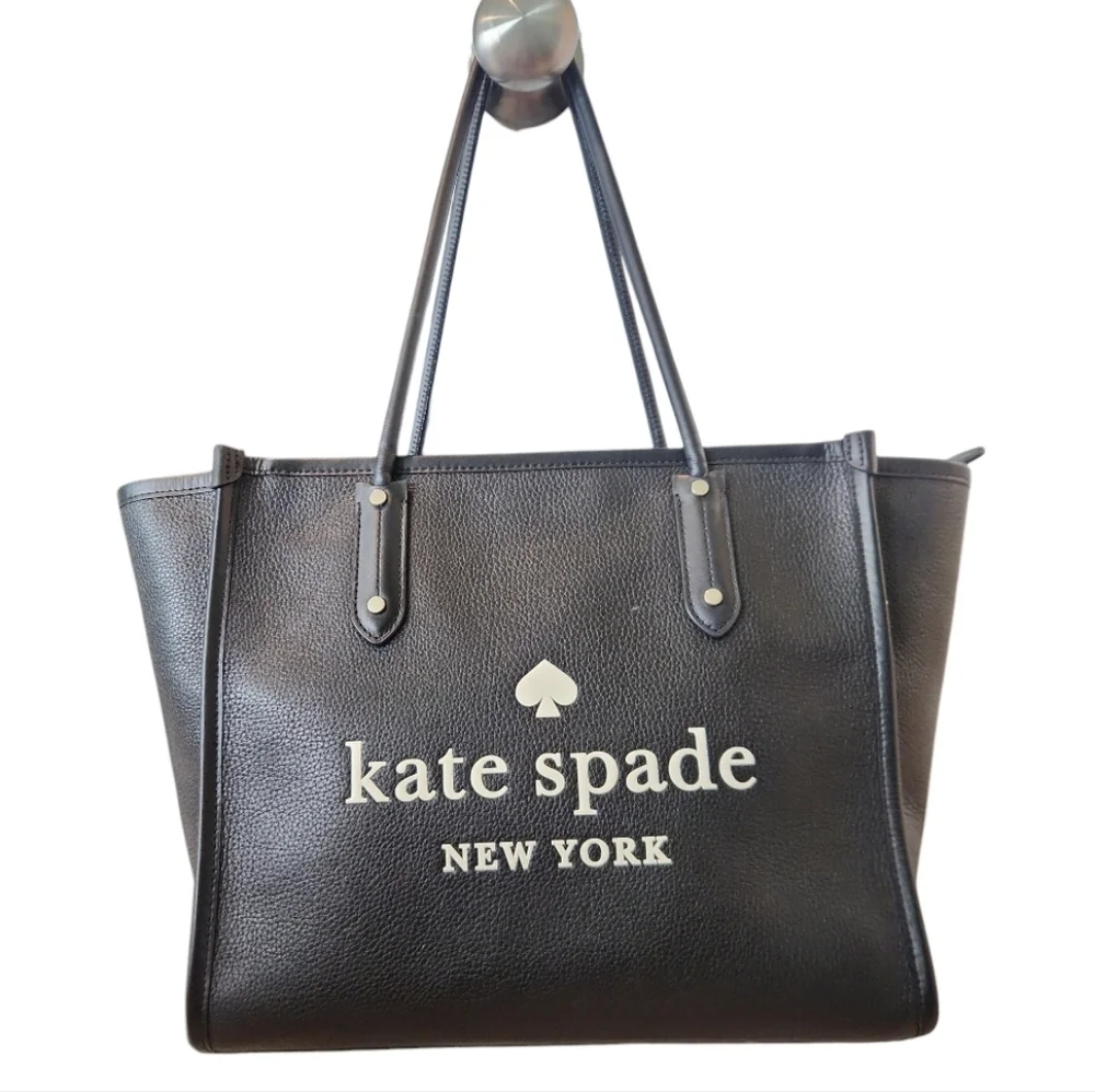 Kate Spade Ella Pebbled Black Leather Tote - Picture 6 of 9